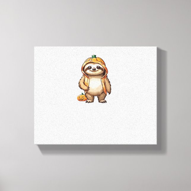 Halloween Slothster Essential T-Shirt Canvastryck (Framsida)
