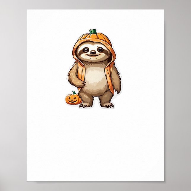 Halloween Slothster Essential T-Shirt Poster (Framsidan)