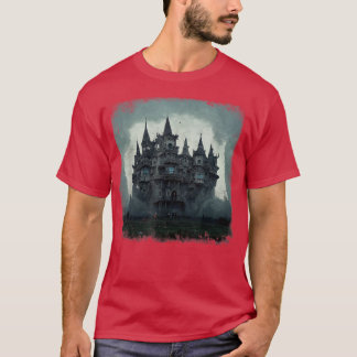 Halloween-slott i breda dagsljus, hemsökt fasa t shirt