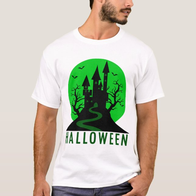 Halloween slott t shirt (Framsida)