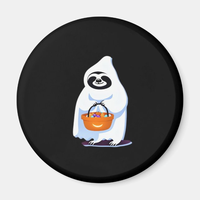 Halloween-sluttning klädd som spökträning eller tr magnet (Framsidan)