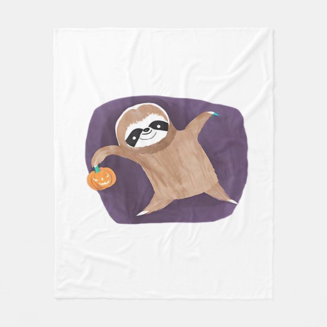Halloween-sluttning, pumpa, fladdermus, spindel, s fleecefilt (Framsidan)