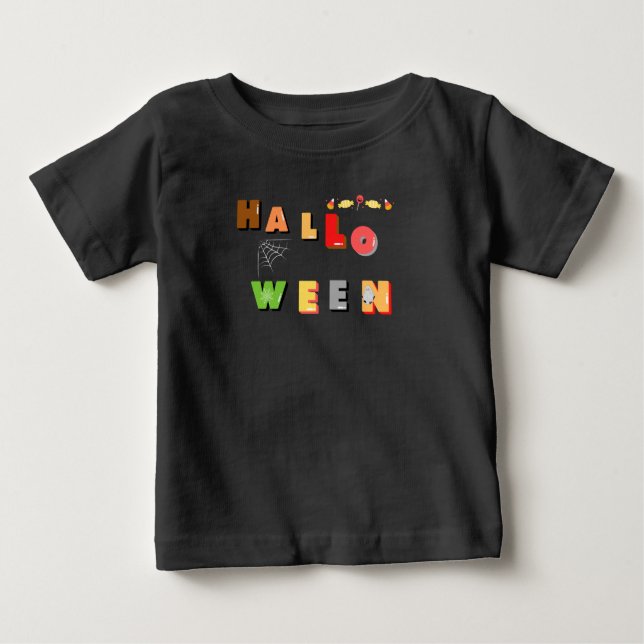 Halloween Småbarn T-Shirt Black (Framsida)