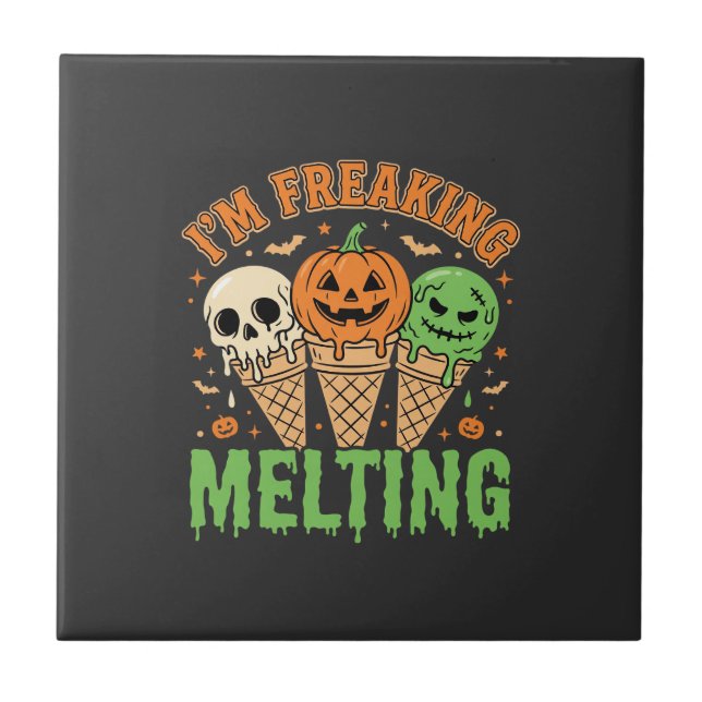 Halloween Smältande Glass Kakelplatta (Framsidan)