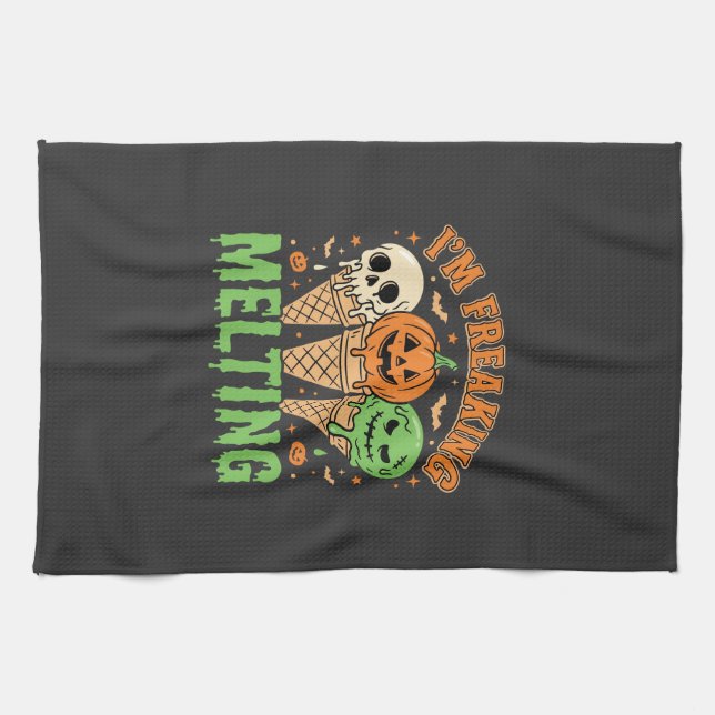 Halloween Smältande Glass Kökshandduk (Horisontell)