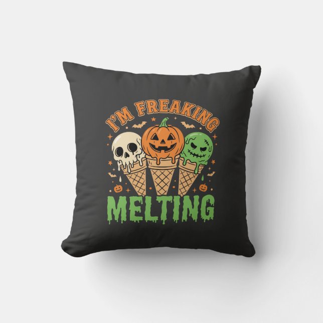 Halloween Smältande Glass Kudde (Framsida)