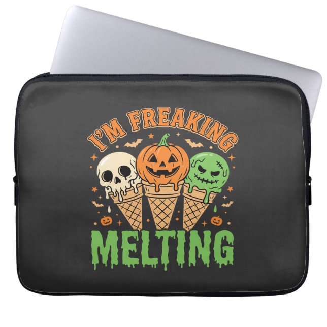Halloween Smältande Glass Laptop Fodral (Framsidan)