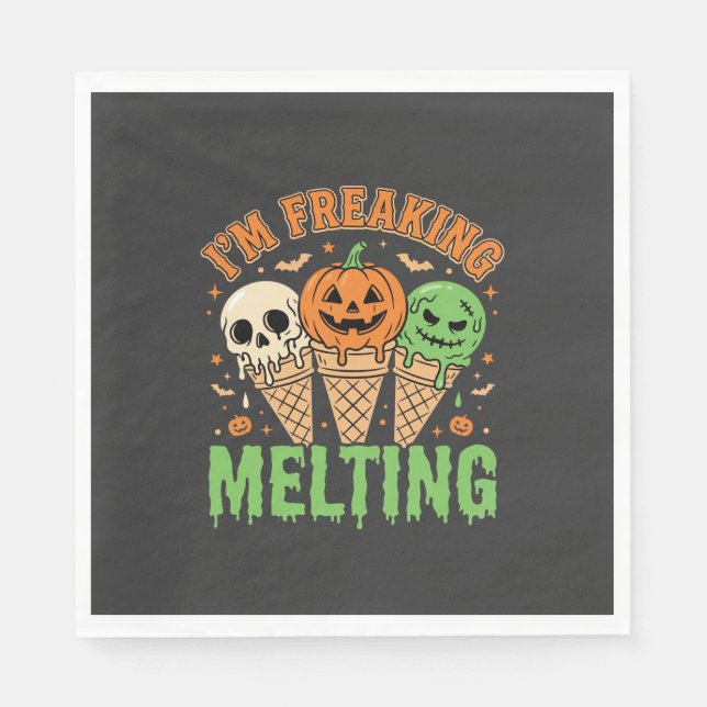Halloween Smältande Glass Pappersservett (Framsidan)