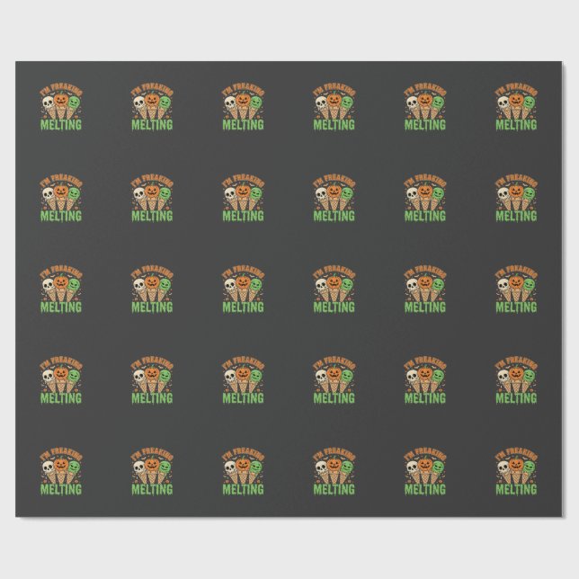Halloween Smältande Glass Presentpapper (Platt)