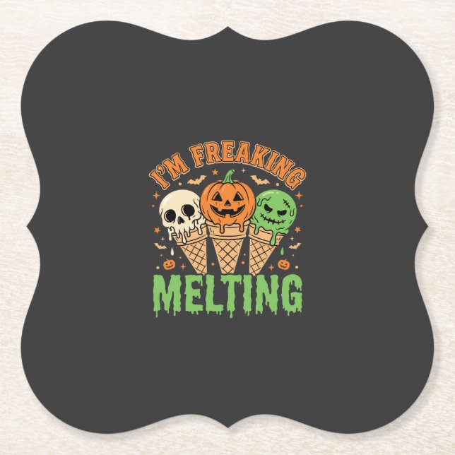 Halloween Smältande Glass Underlägg Papper (Framsida)