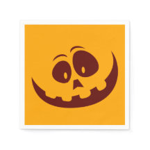 Halloween Smiley face Orange och Brown