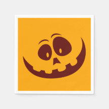 Halloween Smiley face Orange och Brown