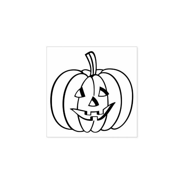 Halloween Smiling Pumpkin Roligt Kids DIY Art Craf Stämpel (Tryck)