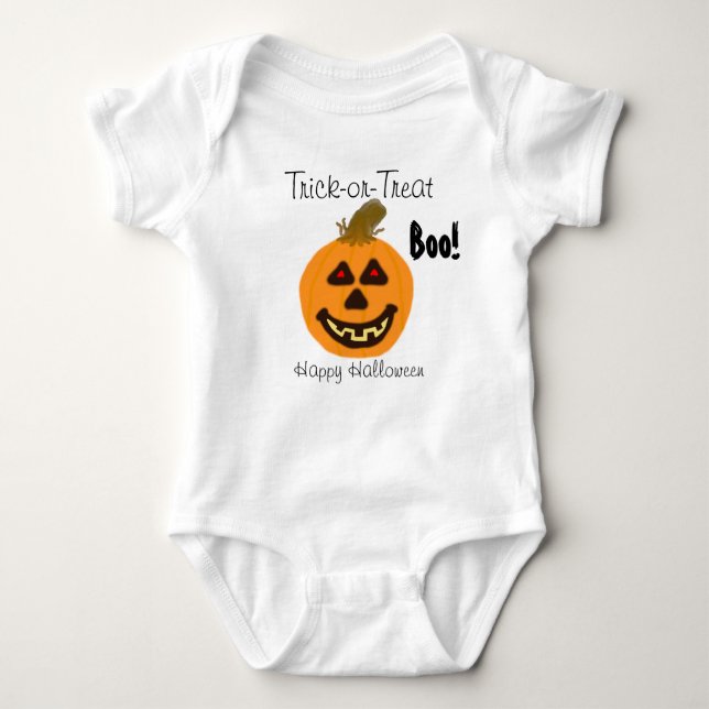 Halloween Smiling Pumpkin Trick eller Treat Boo Tee (Framsida)