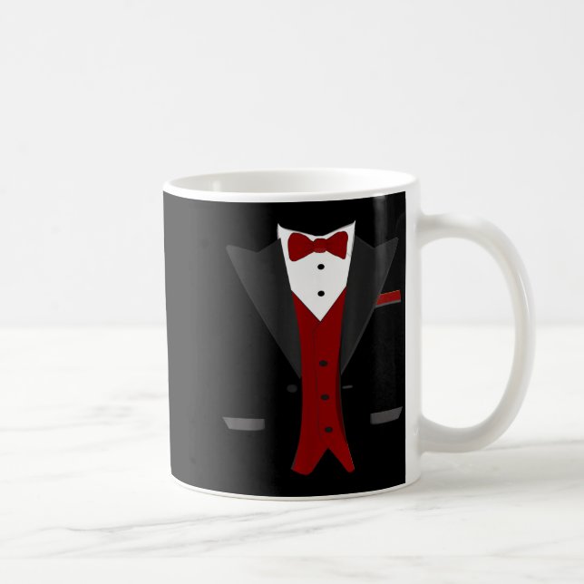 Halloween Smoking Kostym - Rolig Bröllopskostym Kaffemugg (Höger)