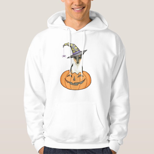 Halloween Smooth Collie Hoodie (Framsida)