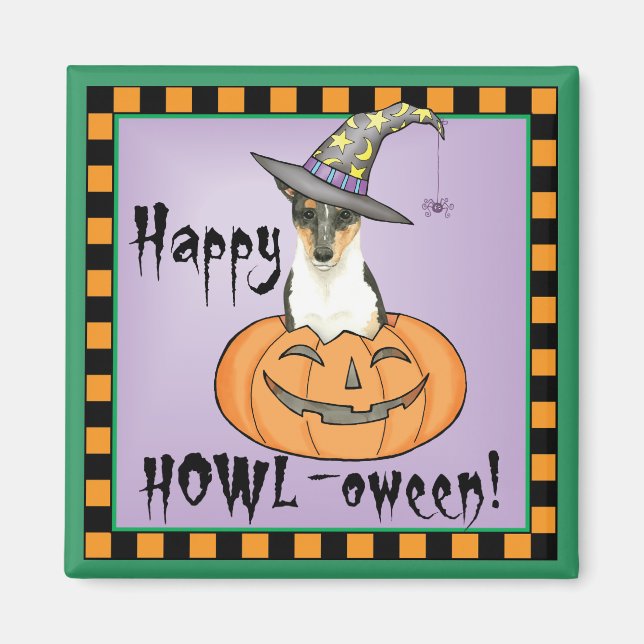 Halloween Smooth Collie Magnet (Framsidan)