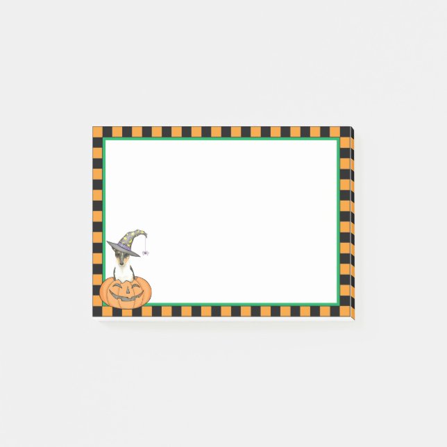 Halloween Smooth Collie Post-it Block (Framsida)
