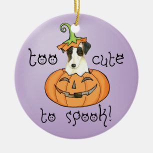 Halloween Smooth Fox Terrier Julgransprydnad Keramik
