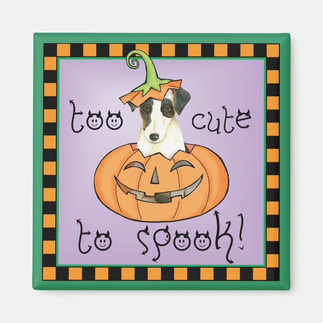 Halloween Smooth Fox Terrier Magnet (Framsidan)