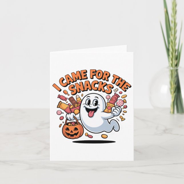 Halloween Snacks Ghost Funny Trick-or-treat Candy Kort (Framsida)