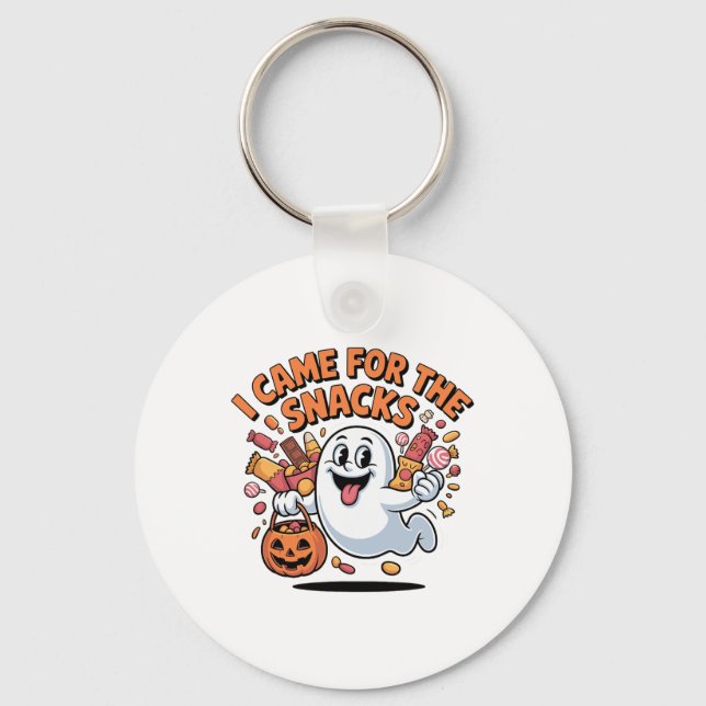 Halloween Snacks Ghost Funny Trick-or-treat Candy Nyckelring (Framsida)