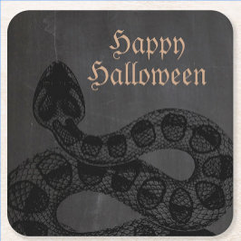 Halloween Snake Underlägg Papper Kvadrat