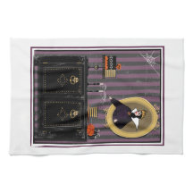 Halloween Snö Vit häxhandduk och kökshandduk