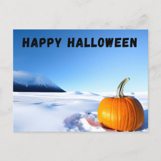 Halloween Snö Vykort
