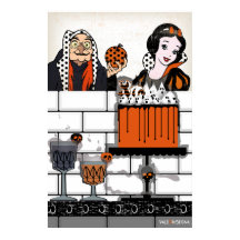 Halloween Snö White-gift och kaka poster