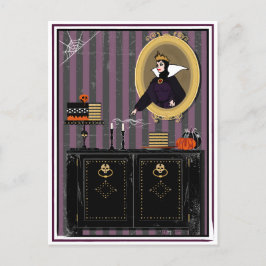 Halloween Snö White-häxa och vykort för tårta