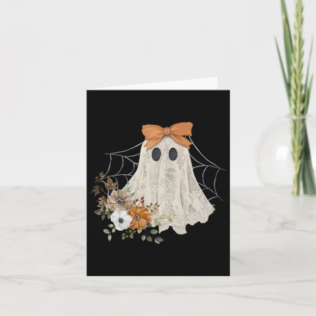 Halloween Snöre Ghost Kort (Framsida)