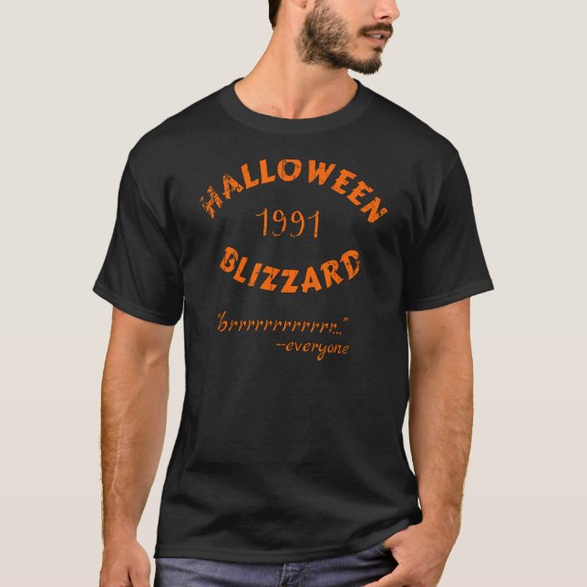 Halloween Snöstorm 1991, borgen för dem som minns T Shirt (Framsida)