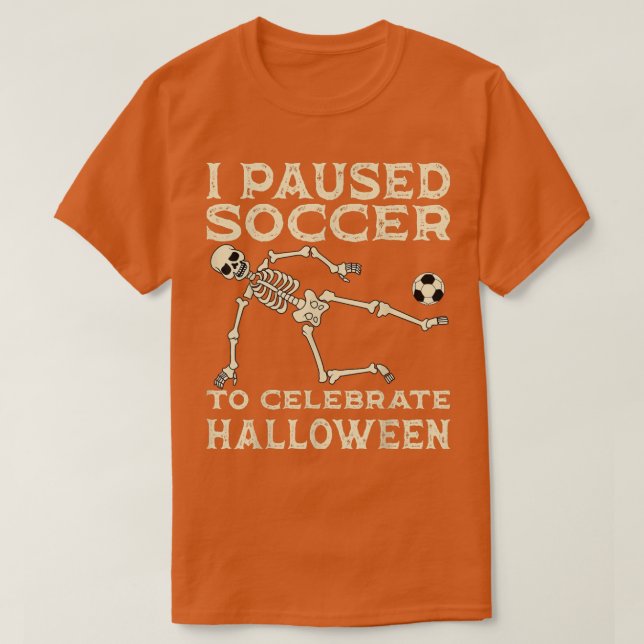 Halloween Soccer Ball Skeleton Player Sport alla h T Shirt (Design framsida)