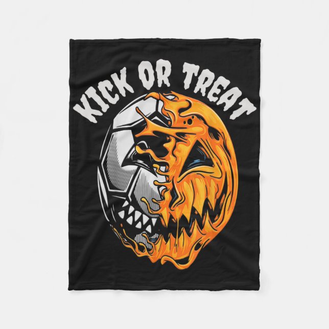 Halloween Soccer Skeleton Fleecefilt (Framsidan)