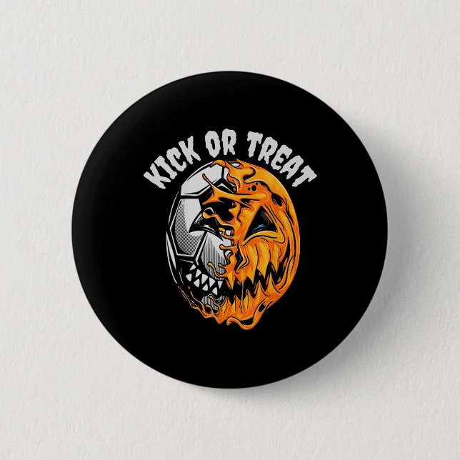 Halloween Soccer Skeleton Knapp (Framsida)
