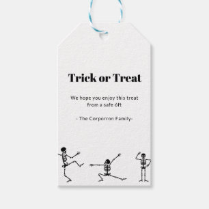 Halloween Social Avstånd Skeleton Gift-Märkre Presentetikett