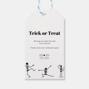 Halloween Social Avstånd Skeleton Gift-Märkre Presentetikett