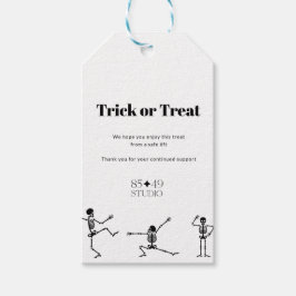 Halloween Social Avstånd Skeleton Gift Märkres Presentetikett