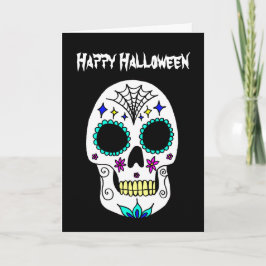 Halloween Socker Skalle Hälsning Kort