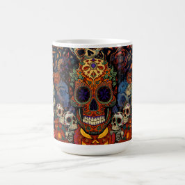 Halloween, Socker Skalle Pumpa Fiesta, Calavera Magisk Mugg