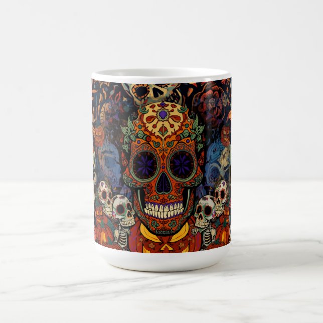 Halloween, Socker Skalle Pumpa Fiesta, Calavera  Magisk Mugg (Center)