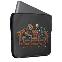 Halloween Soffa Co-Op Spelande Duo Laptop Fodral