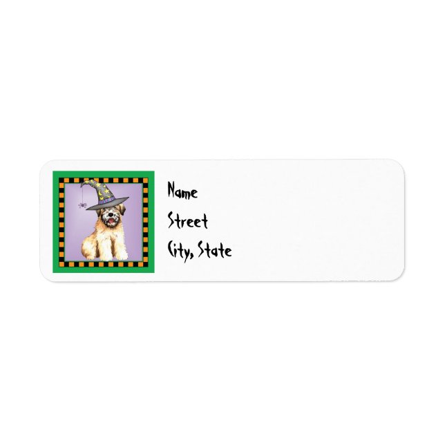Halloween Soft Jackat Wheaten Terrier Returadress Etikett (Framsidan)