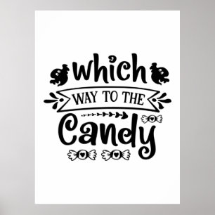 Halloween som går till godisdagen poster