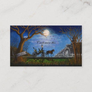 Halloween som gifta sig den themed visitkorten visitkort