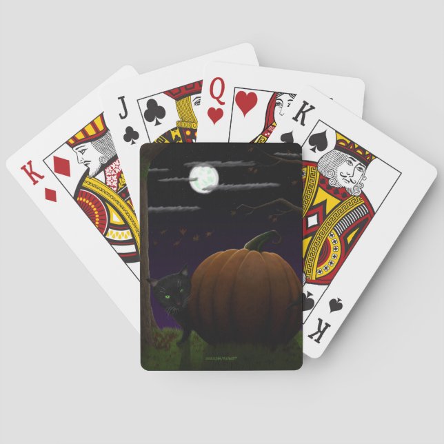 Halloween som leker kort casinokort (Baksidan)