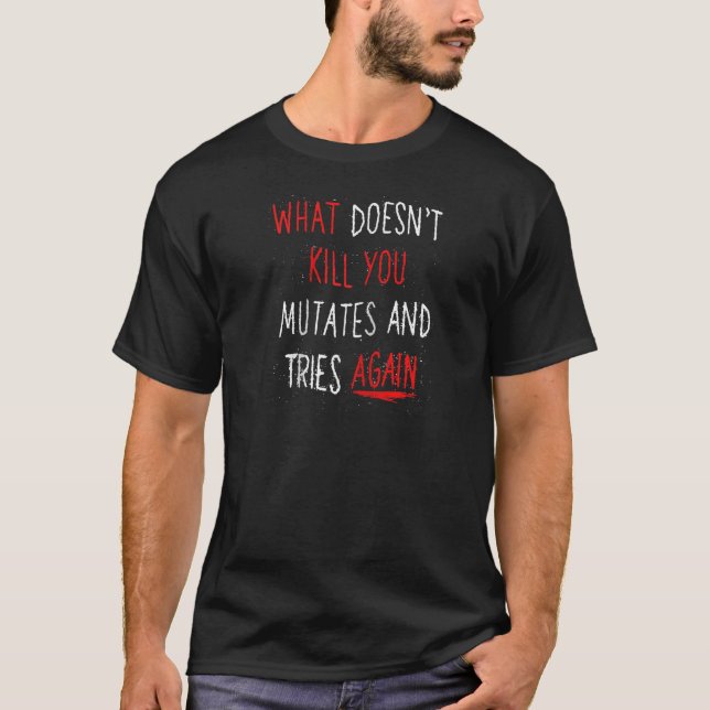 Halloween som säger Monster Mutant Zombie Apocalyp T Shirt (Framsida)