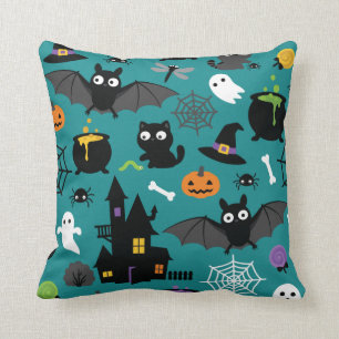 Halloween sömlös Mönster Kudde