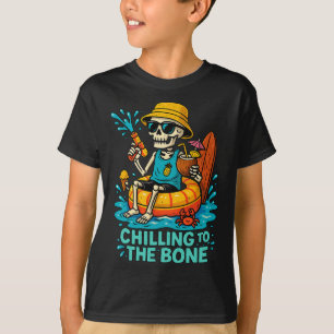 Halloween sommarkylning till Bone Skeleton Flo T Shirt